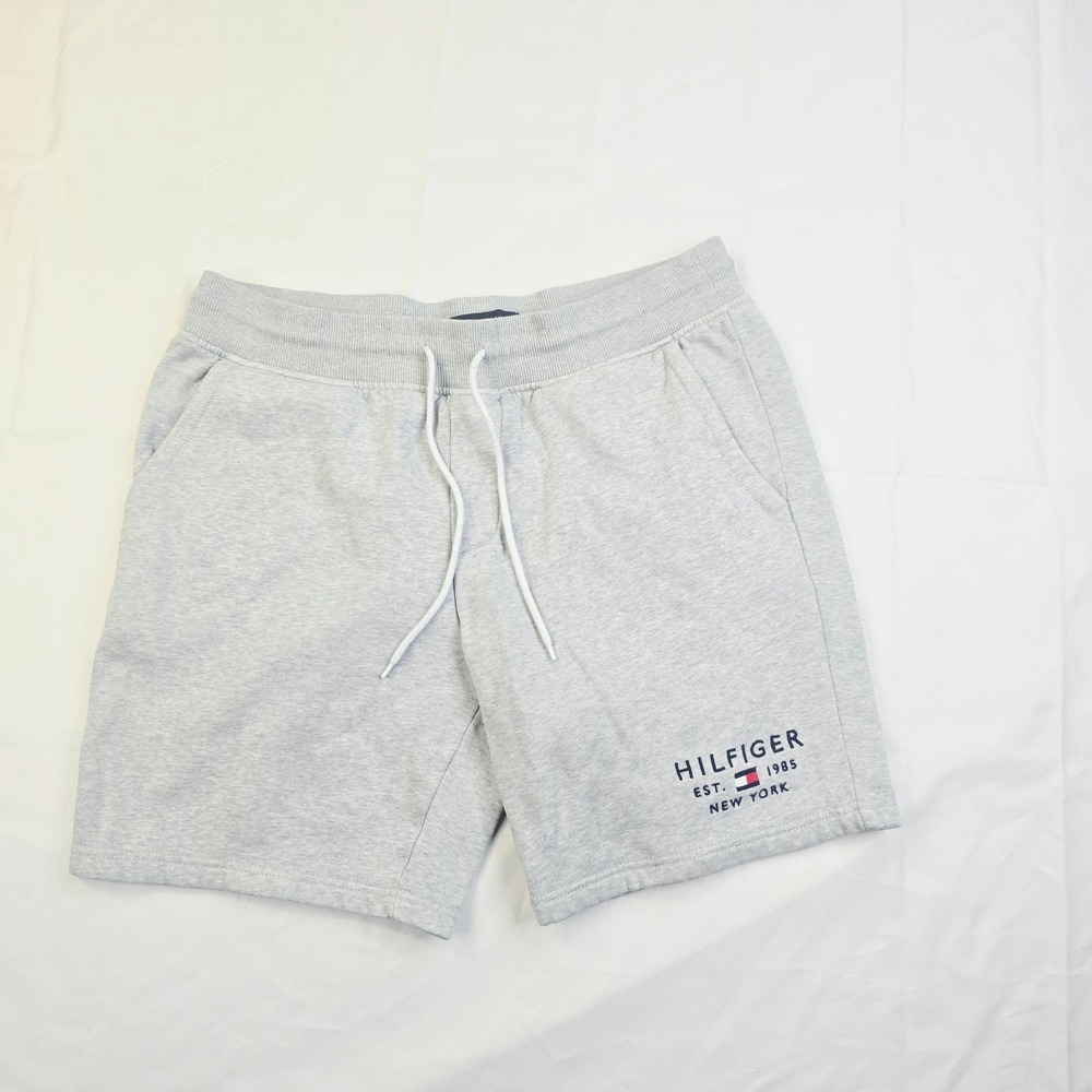 Tommy Hilfiger Men's Sweat Shorts Medium Gray Embroidered Logo Lounge H24